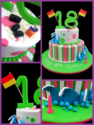 Ideas  Home Design on Birthday Cake Pink Green Inspired By Michelle Cake Designs    Meryhum